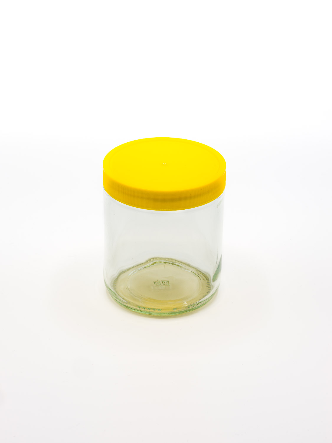 bokaal 500 gram met geel schroefdeksel (plastiek)