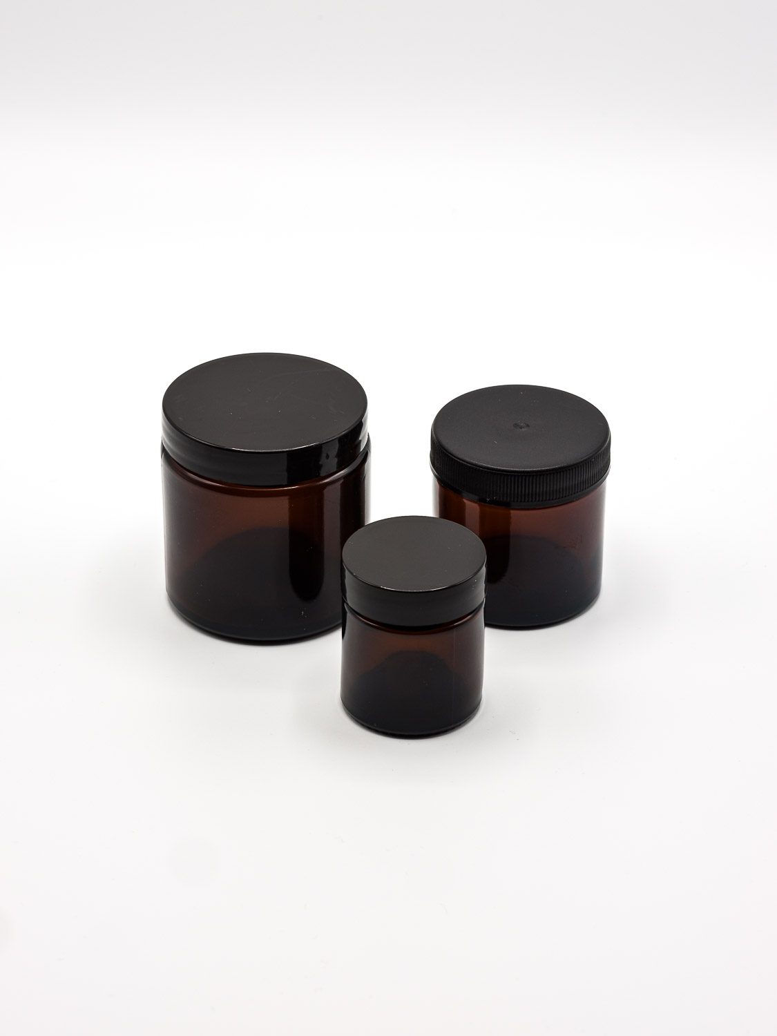 ointment jars brown glass (small pack)