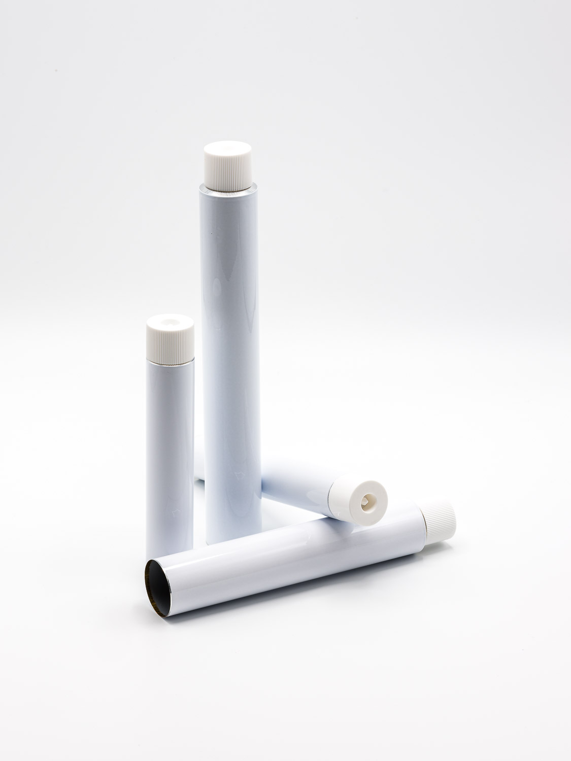 Tube à pommade aluminium bouchon cylindrique blanc M9